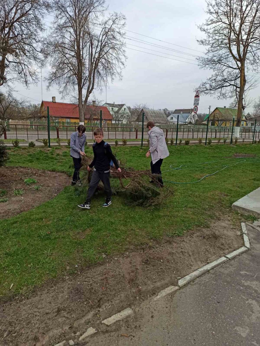 Экологическая акция  по благоустройству территории школы